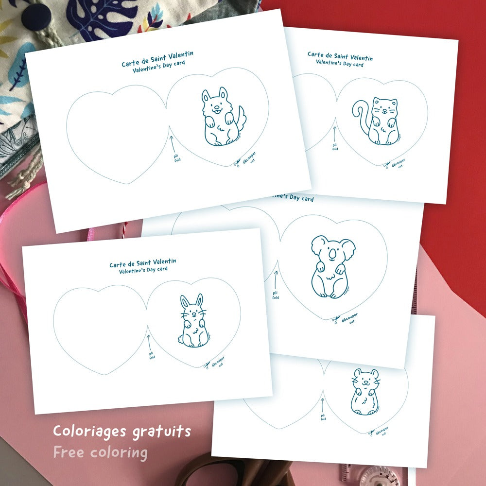 Cute cards・Coloring and craft