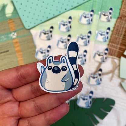 Adorable and cute lemur sticker, made in France.