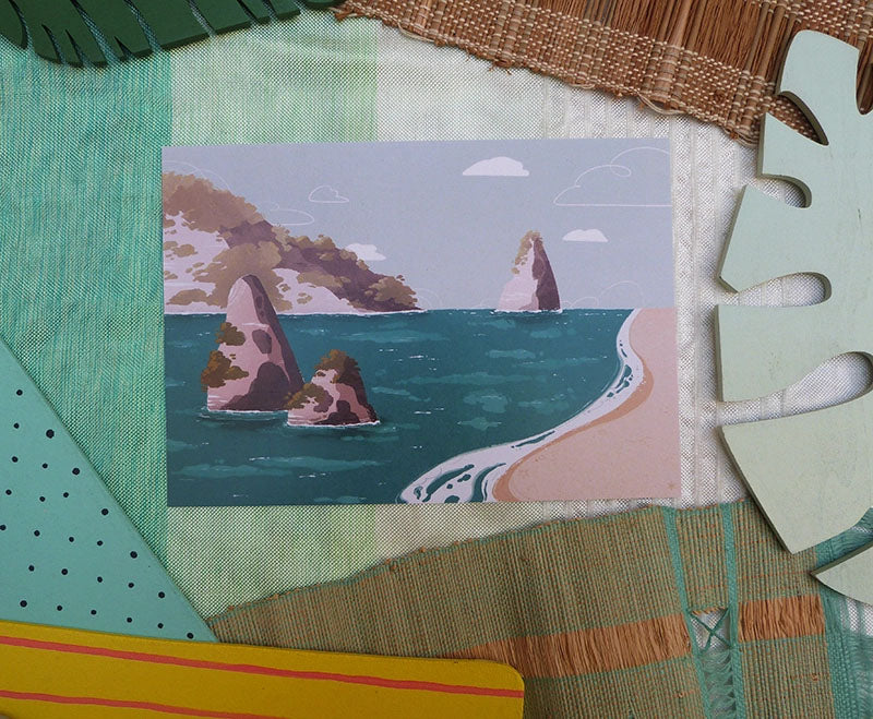 Illustration à accrocher : plage.